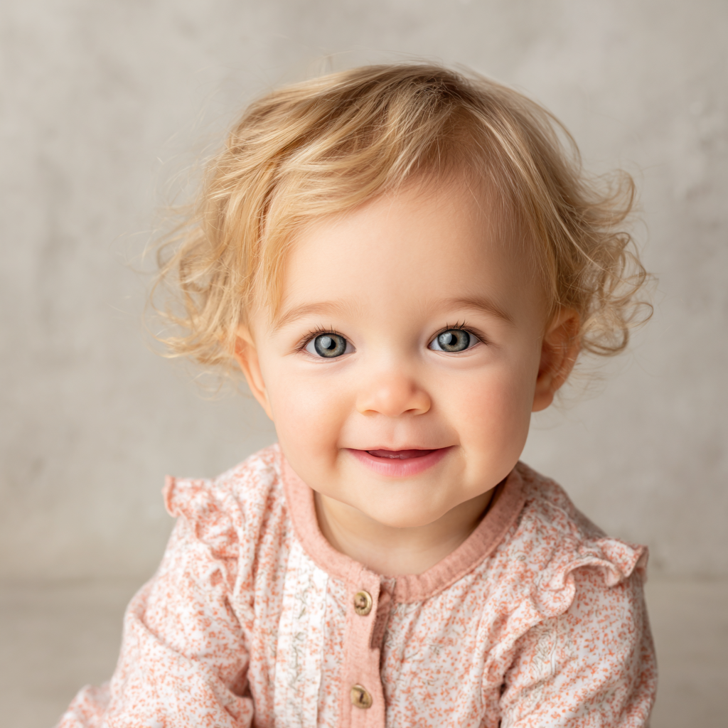 Une petite fille souriante | Source : Midjourney