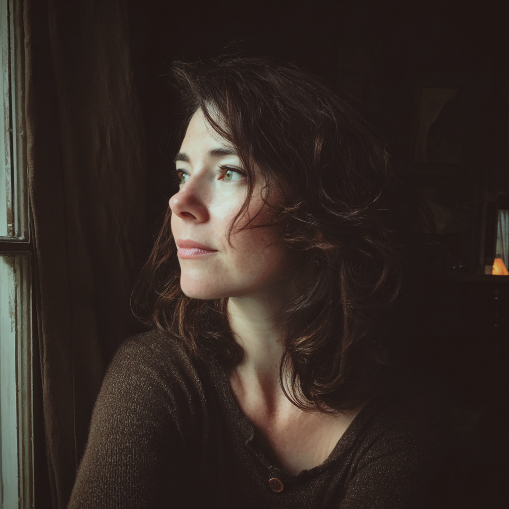 Une femme qui regarde par la fenêtre | Source : Midjourney