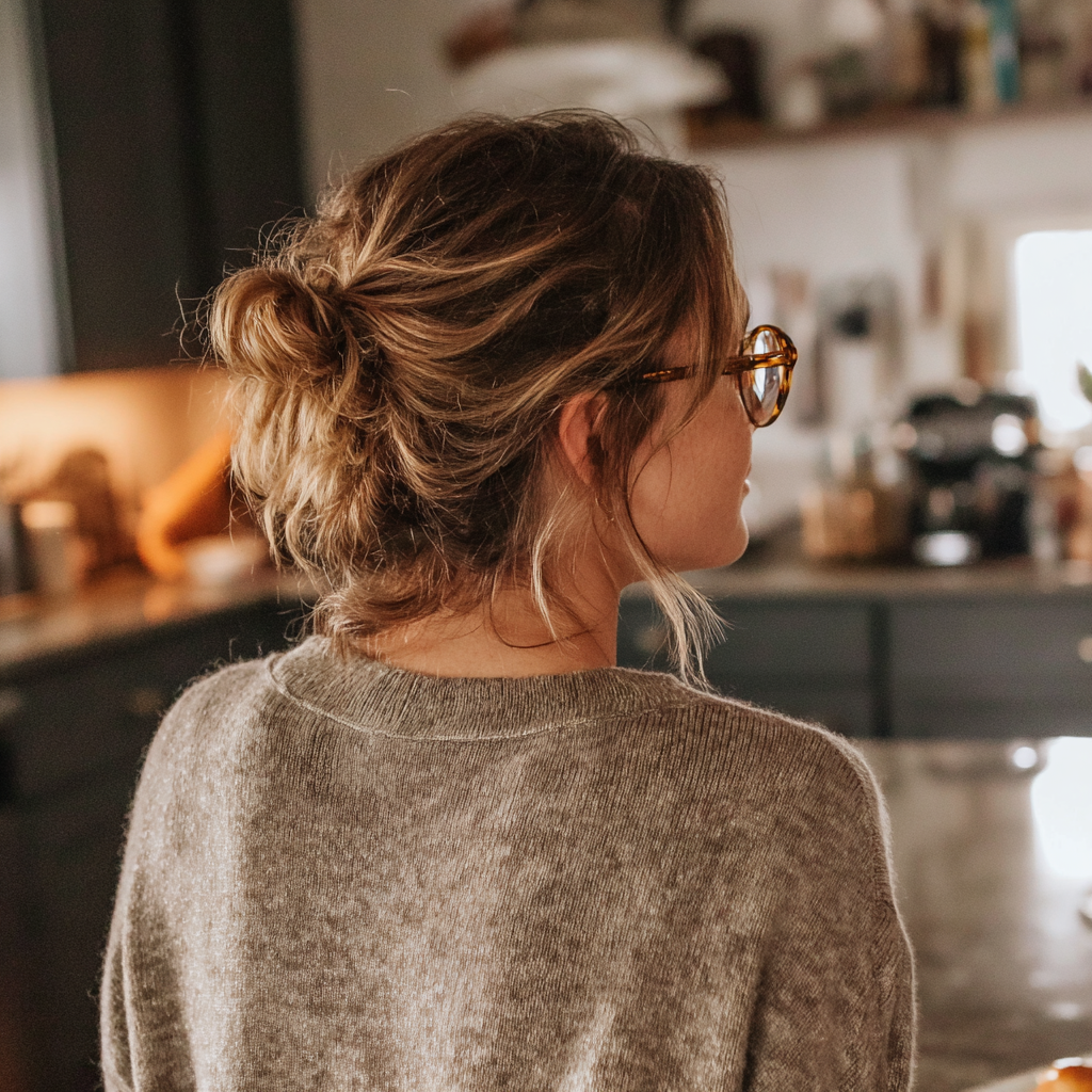Une femme debout dans une cuisine | Source : Midjourney