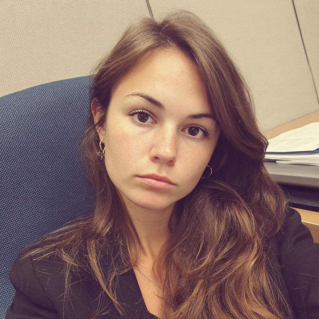 Une femme pensive assise dans le bureau d'un avocat | Source : Midjourney