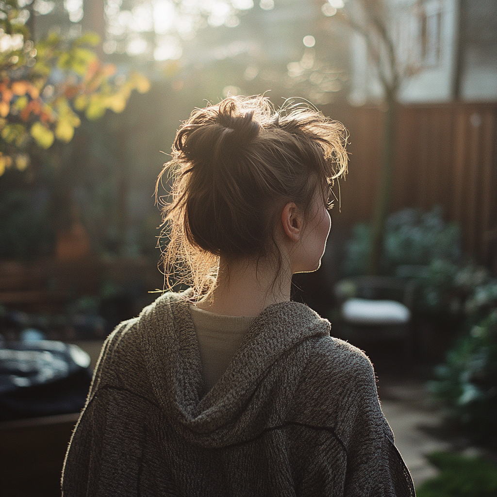 Une femme dans son jardin | Source : Midjourney