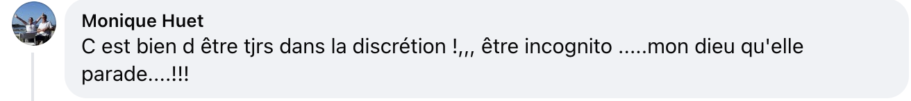 Commentaire d'un internaute | Source : Facebook/Paris Match