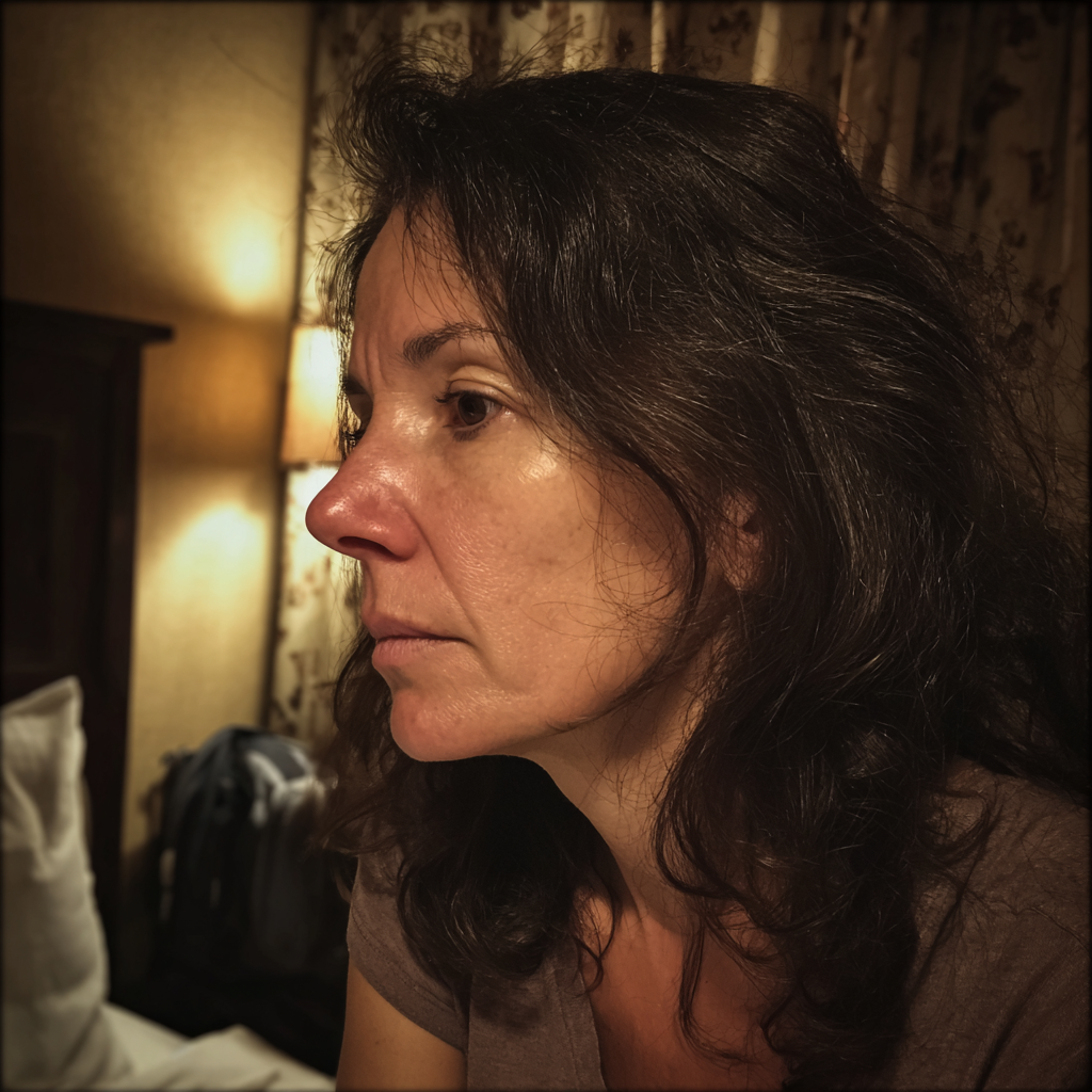 Une femme âgée assise sur un lit | Source : Midjourney