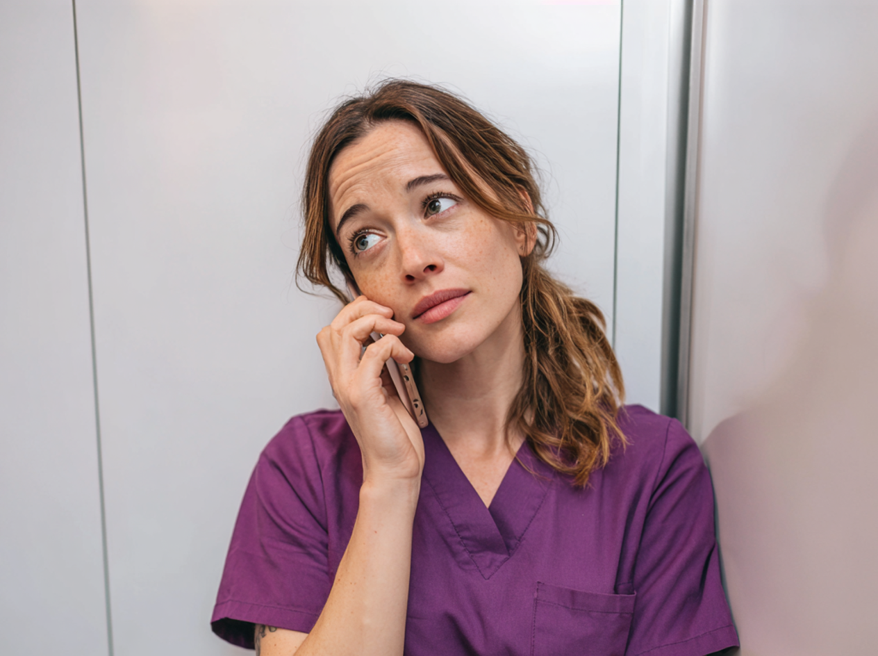 Une femme qui parle au téléphone | Source : Midjourney
