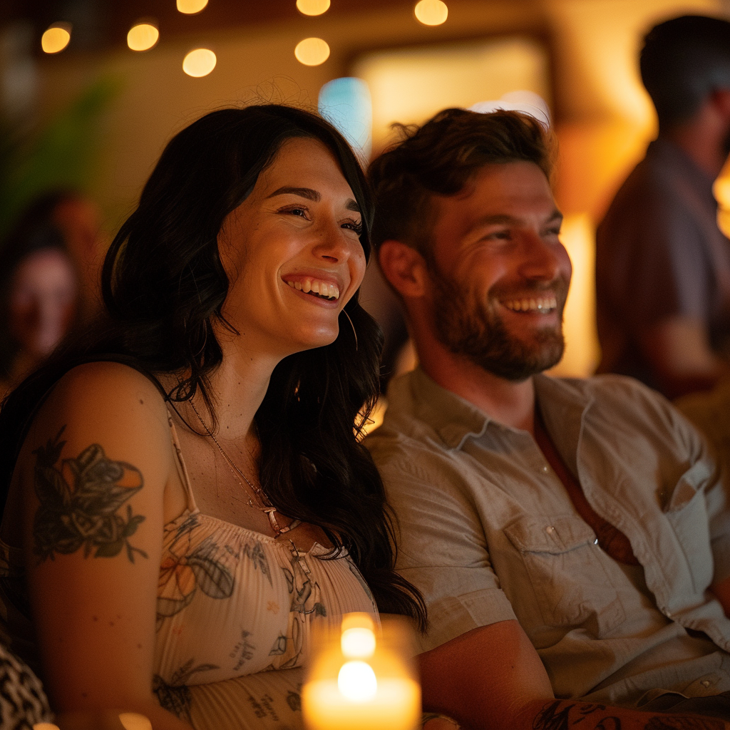 Un couple en train de sourire | Source : Midjourney