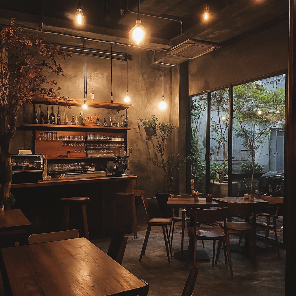 L'intérieur d'un café | Source : Midjourney