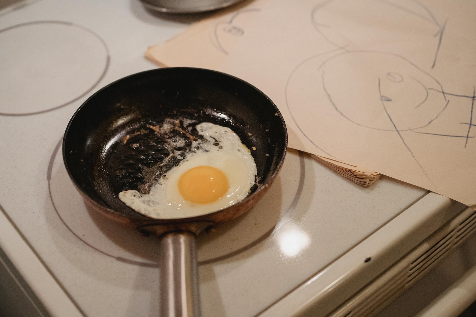 Un œuf au plat dans une poêle | Source : Pexels