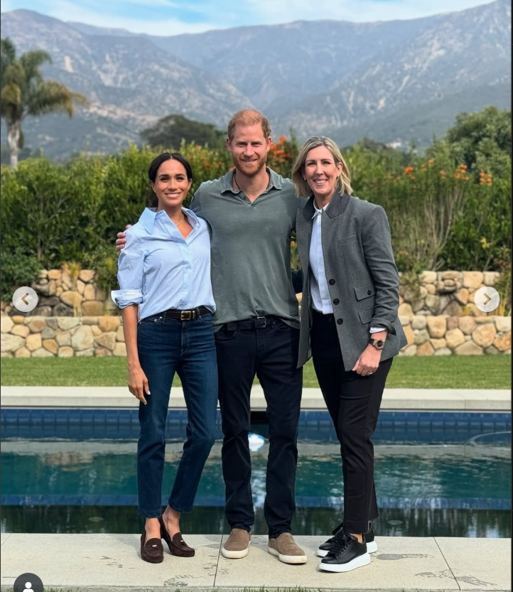 Meghan Markle avec le prince Harry et une amie, dans un post daté du 1er septembre 2025 | Source : Instagram/meghan