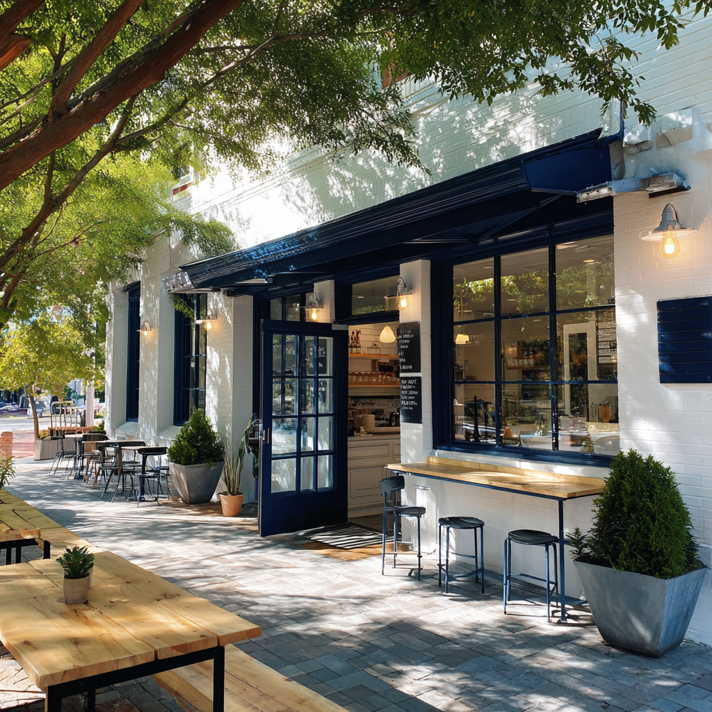 L'extérieur d'un café | Source : Midjourney