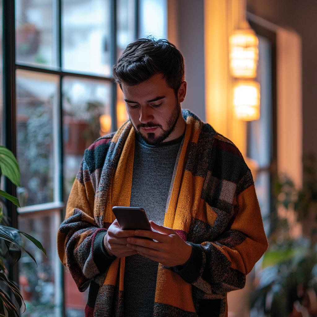 Une personne faisant défiler son téléphone | Source : Midjourney