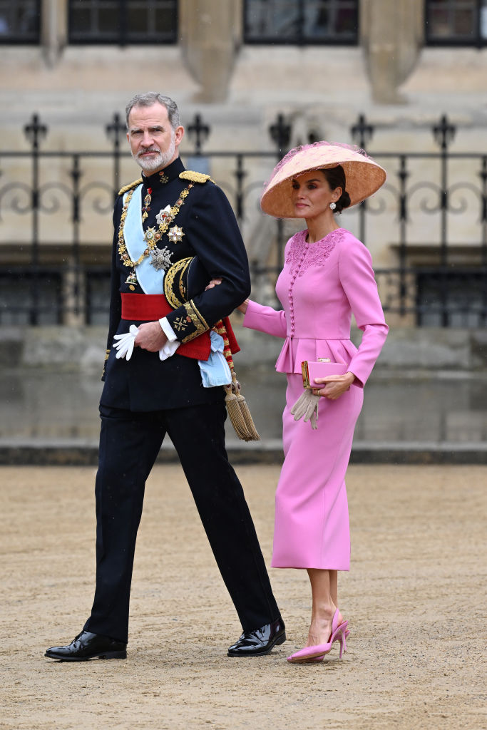 Le roi Felipe VI d'Espagne et la reine Letizia d'Espagne assistent au couronnement du roi Charles III et de la reine Camilla le 6 mai 2023 à Londres, en Angleterre.