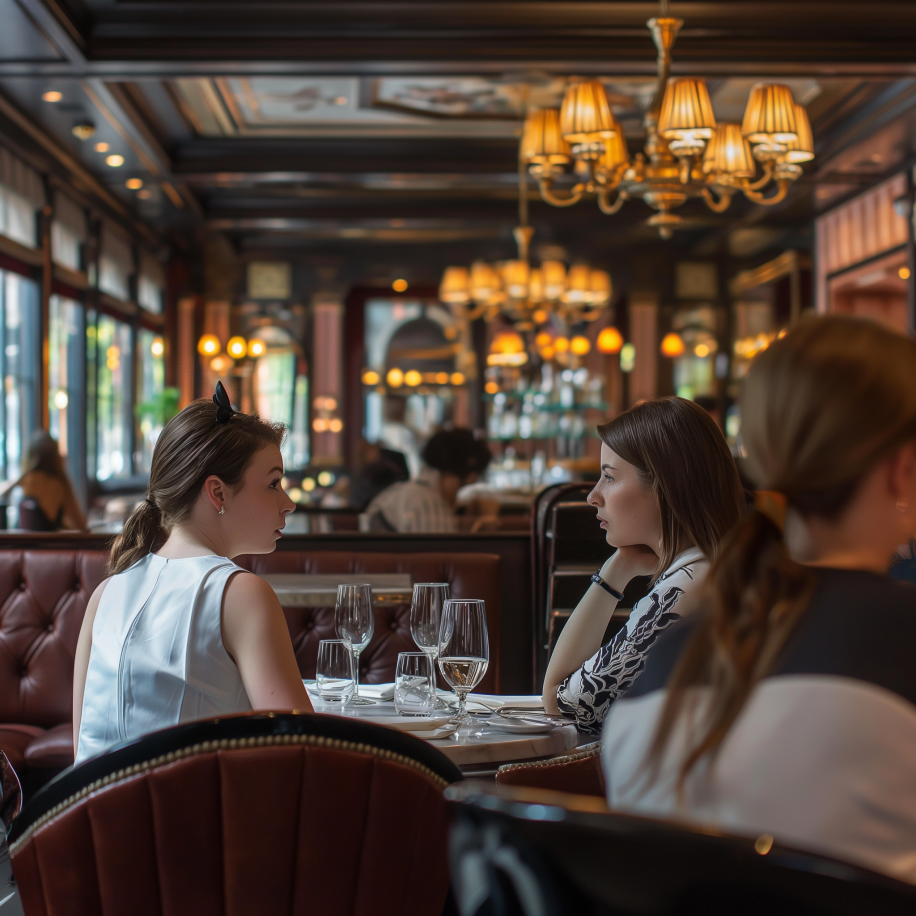 Deux femmes se rencontrent dans un restaurant | Source : Midjourney