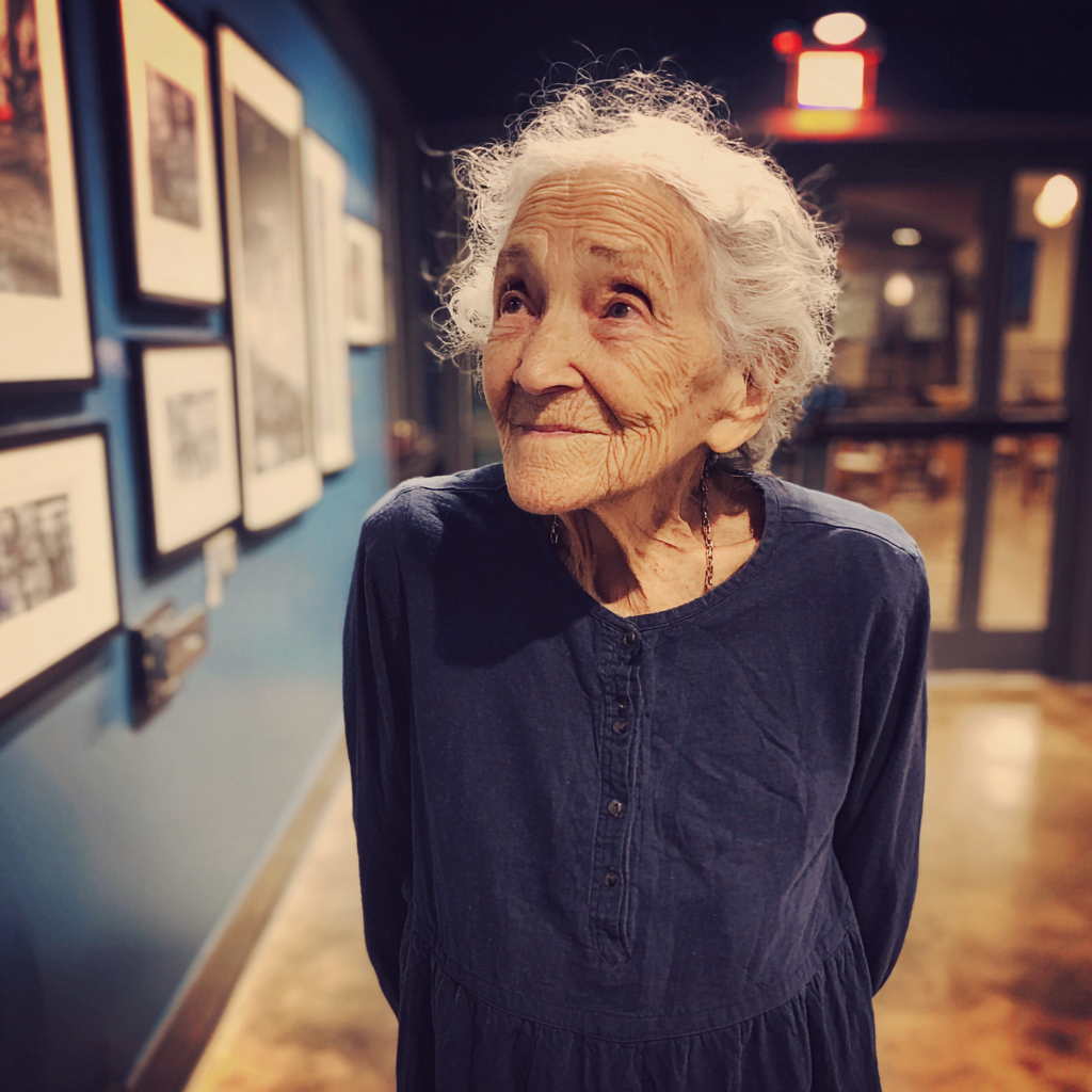 Une vieille femme émue | Source : Midjourney