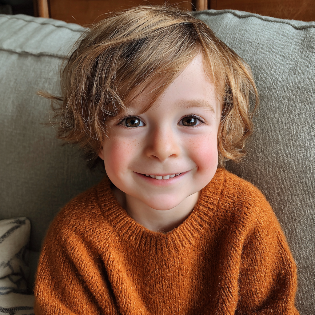 Un petit garçon souriant | Source : Midjourney