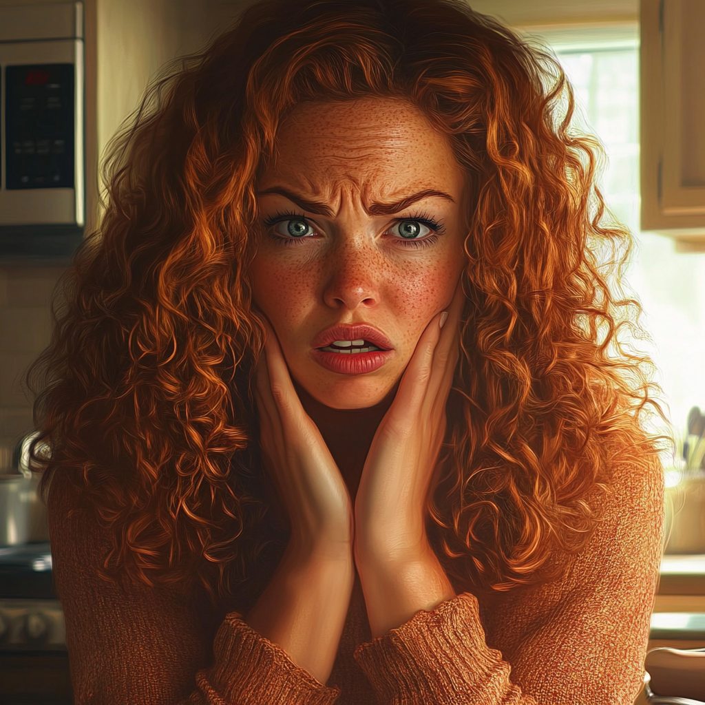 Une femme anxieuse | Source : Midjourney