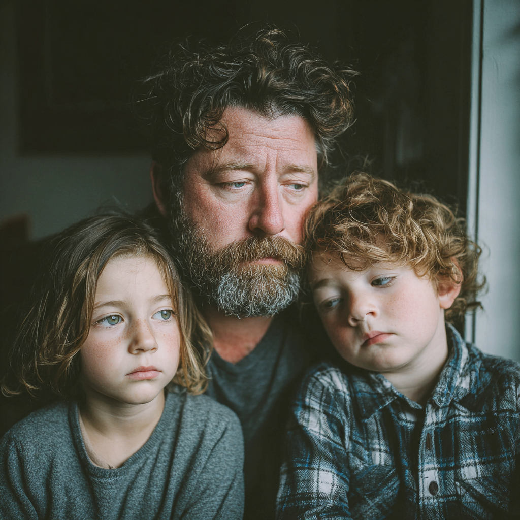 Une famille triste | Source : Midjourney
