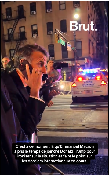 Le président Emmanuel Macron, extrait d'un post daté du 23 septembre 2025 | Source : Tiktok/@brutofficiel