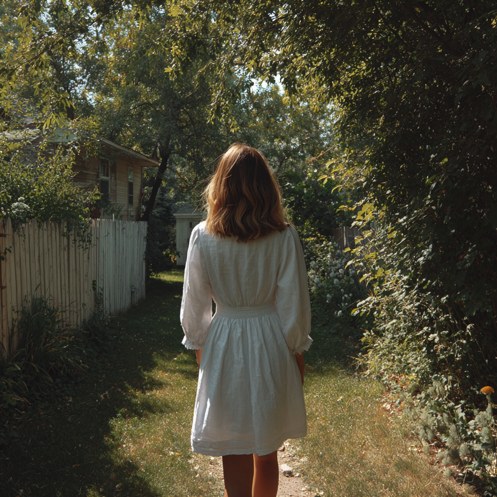 Une femme qui s'éloigne | Source : Midjourney