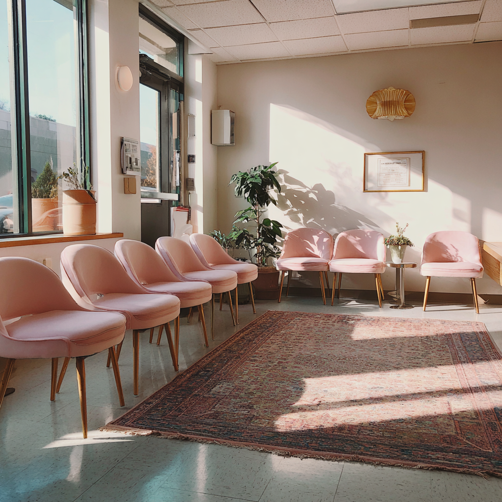 La salle d'attente d'une clinique pour femmes | Source : Midjourney