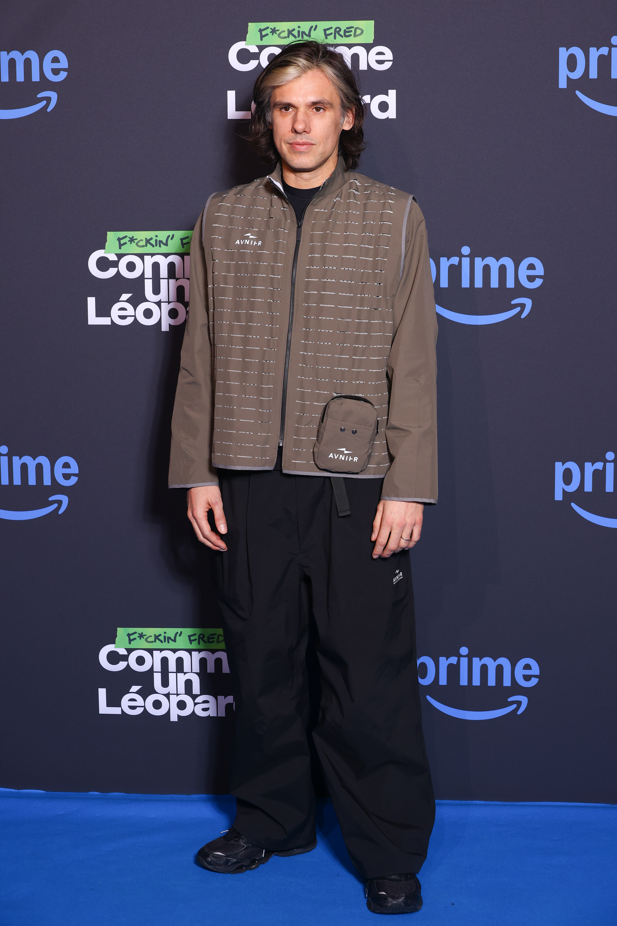 Aurélien Cotentin, alias Orelsan, pose au "F*CKIN' FRED Comme Un Léopard" de Prime Video au Grand Rex, le 22 février 2025 à Paris, en France I Source : Getty Images