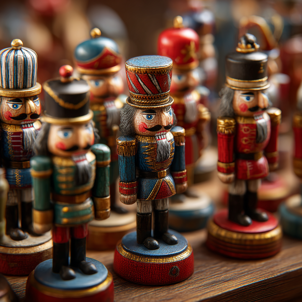 Une collection de petits soldats colorés disposés sur un bureau | Source : Midjourney