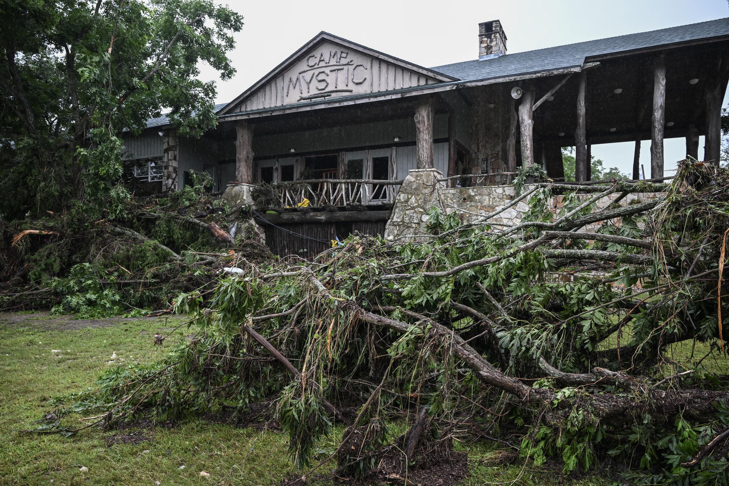 Vue des dégâts causés par les inondations à Camp Mystic, dans le comté de Kerr, au Texas, le 5 juillet 2025. | Source : Getty Images