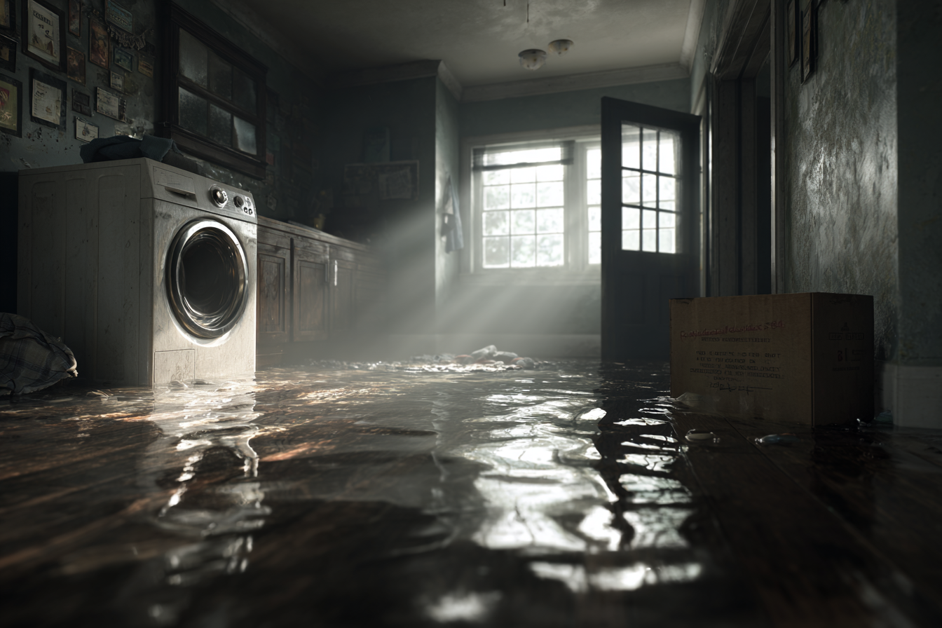 Une salle de lavage inondée | Source : Midjourney