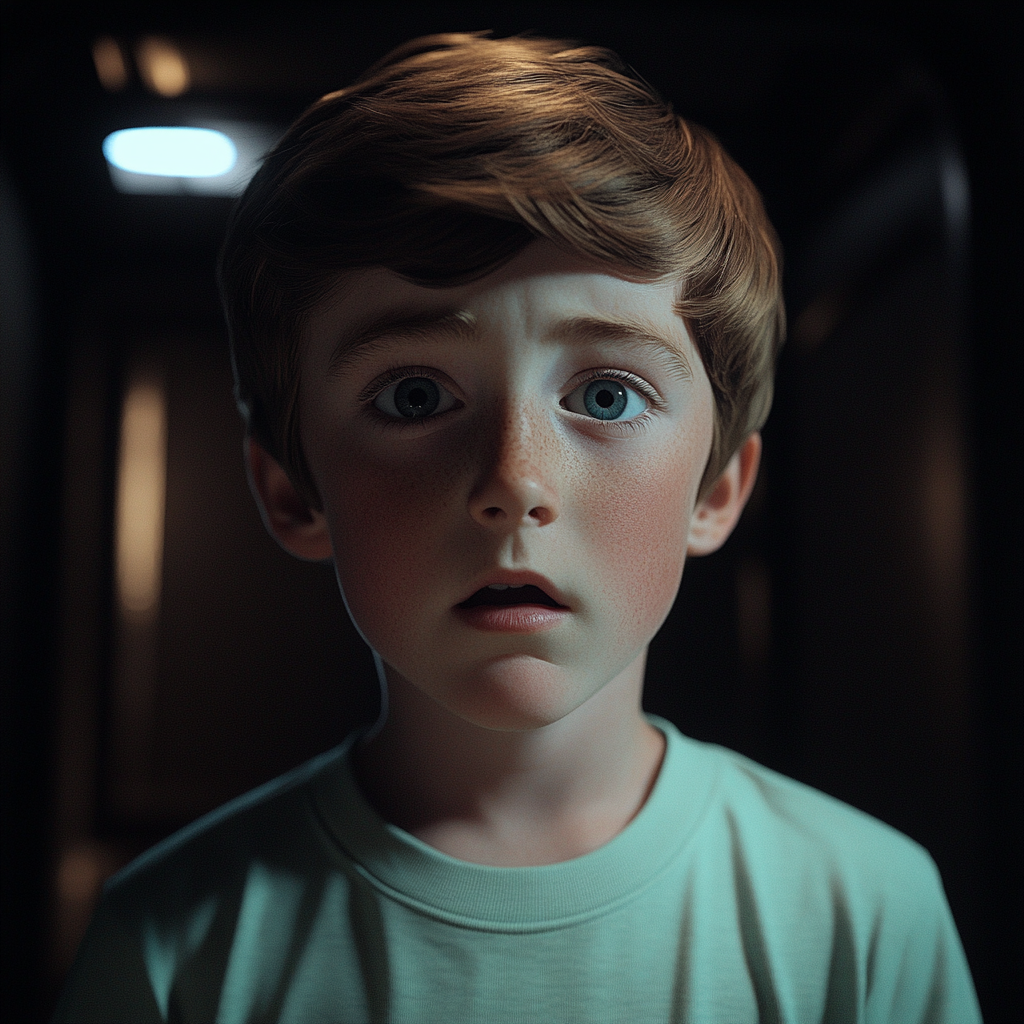 Un garçon effrayé | Source : Midjourney
