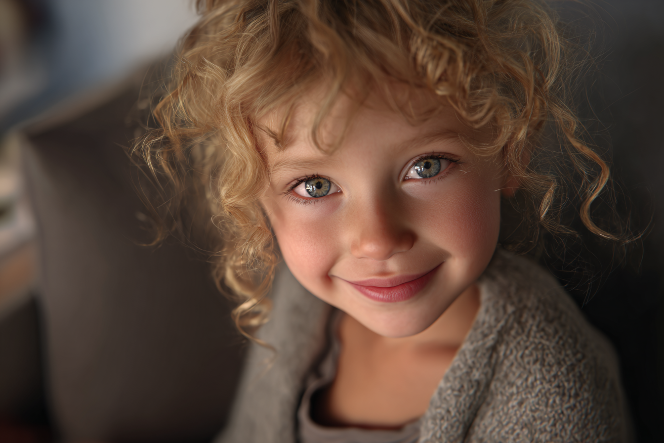Une petite fille qui sourit | Source : Midjourney