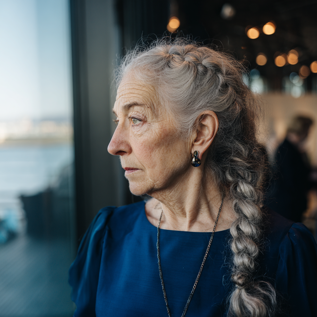 Une femme âgée pensive | Source : Midjourney