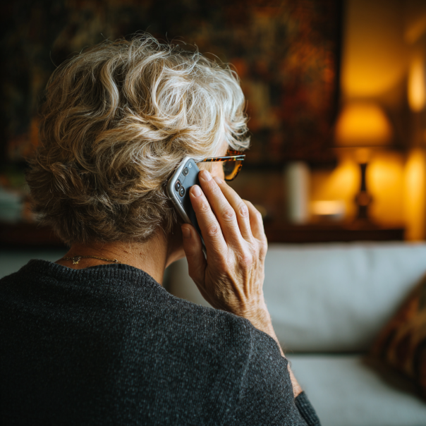 Une femme au téléphone | Source : Midjourney