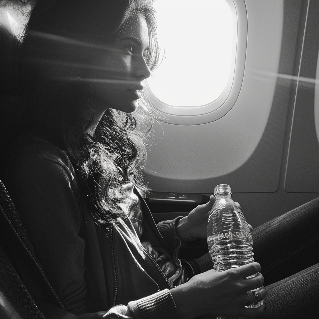Een vrouw met een waterfles | Bron: Midjourney