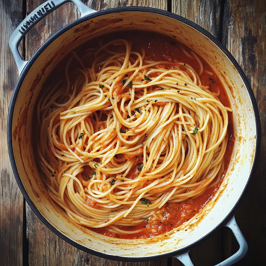 Une marmite de spaghettis | Source : Midjourney