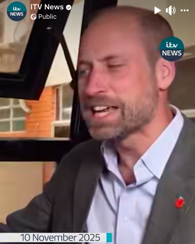 Le prince William lors de son interview avec Luciano Huck au Brésil, publiée le 10 novembre 2025. | Source : Facebook/ITV News