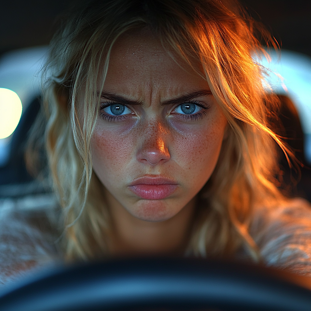 Une femme en colère au volant | Source : Midjourney