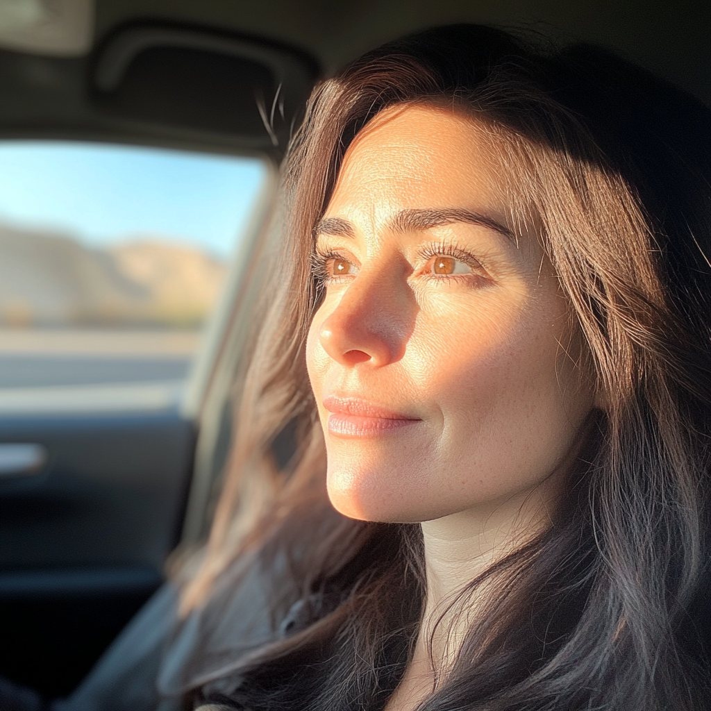 Une femme conduisant une voiture | Source : Midjourney