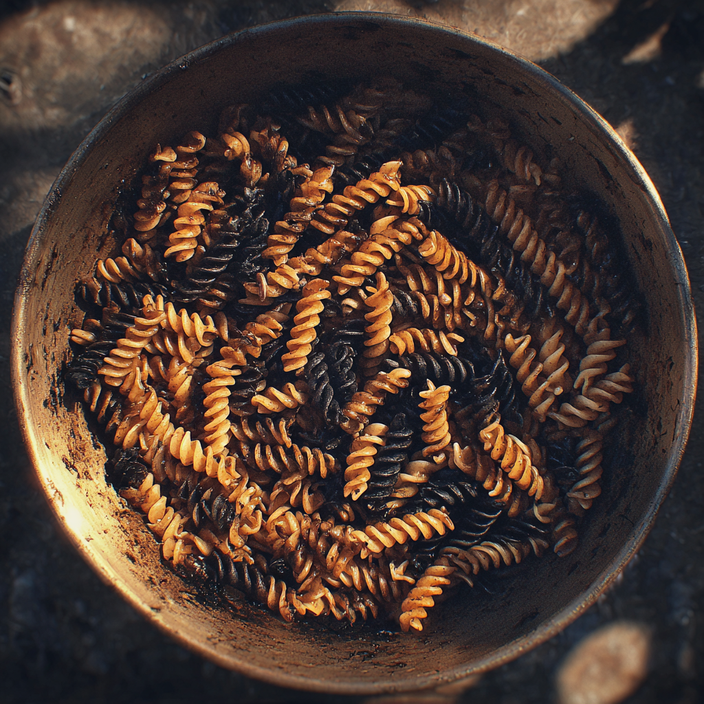 Une marmite de pâtes brûlées | Source : Midjourney