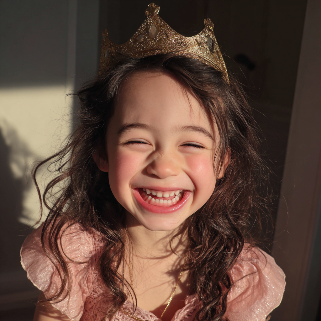 Une petite fille qui rit | Source : Midjourney