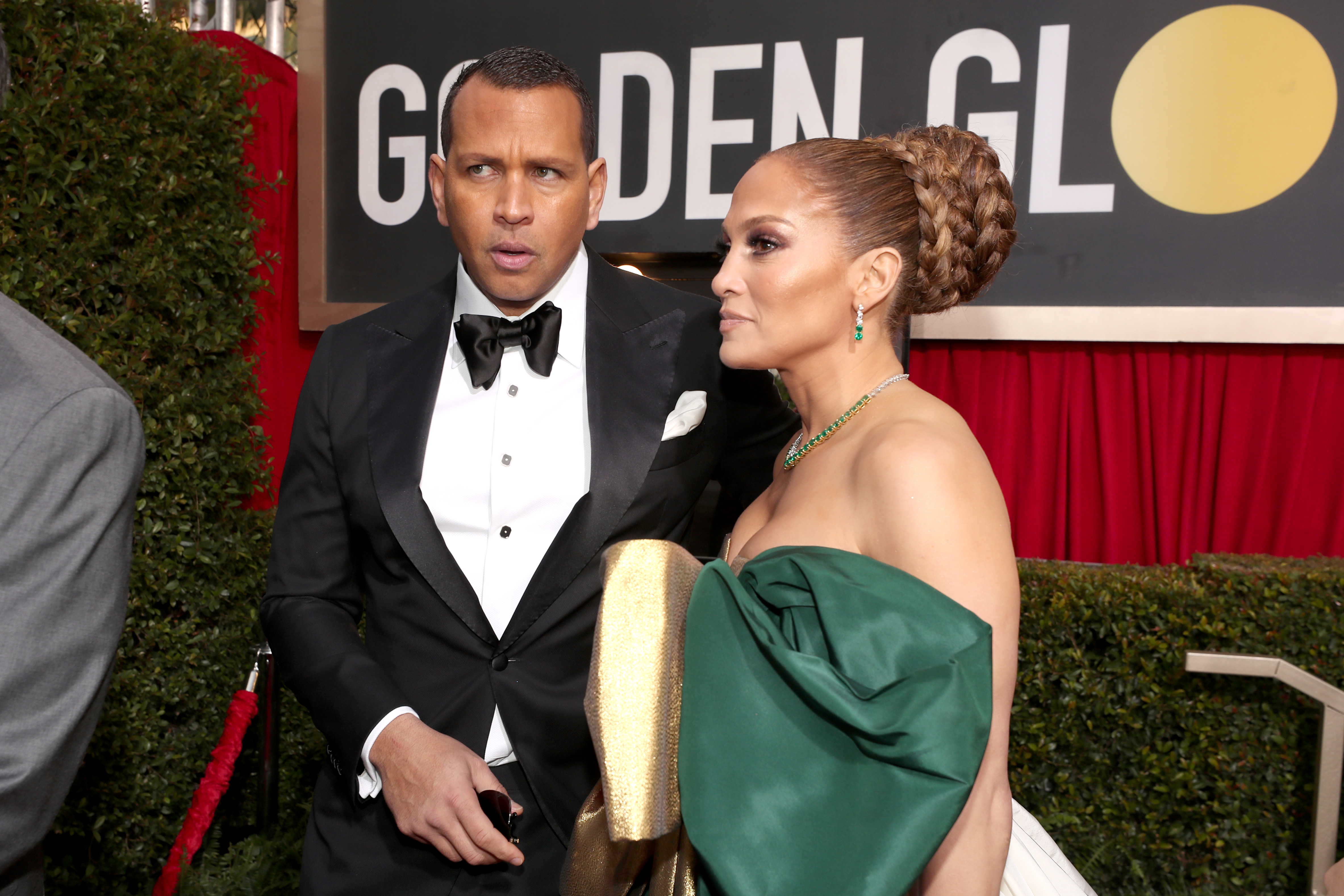 Alex Rodriguez et Jennifer Lopez arrivent à la 77e cérémonie annuelle des Golden Globe Awards, le 5 janvier 2020, à Beverly Hills, en Californie. | Source : Getty Images