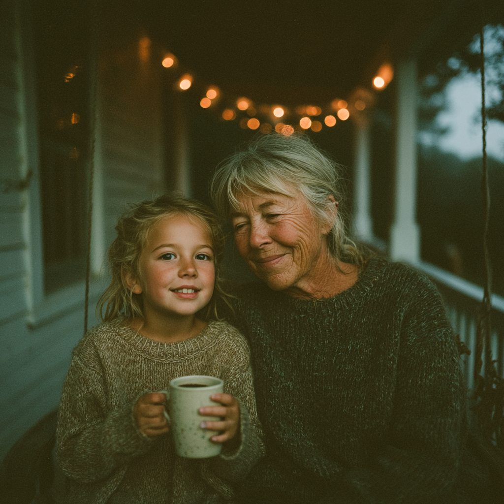 Une grand-mère et sa petite-fille tissent des liens | Source : Midjourney