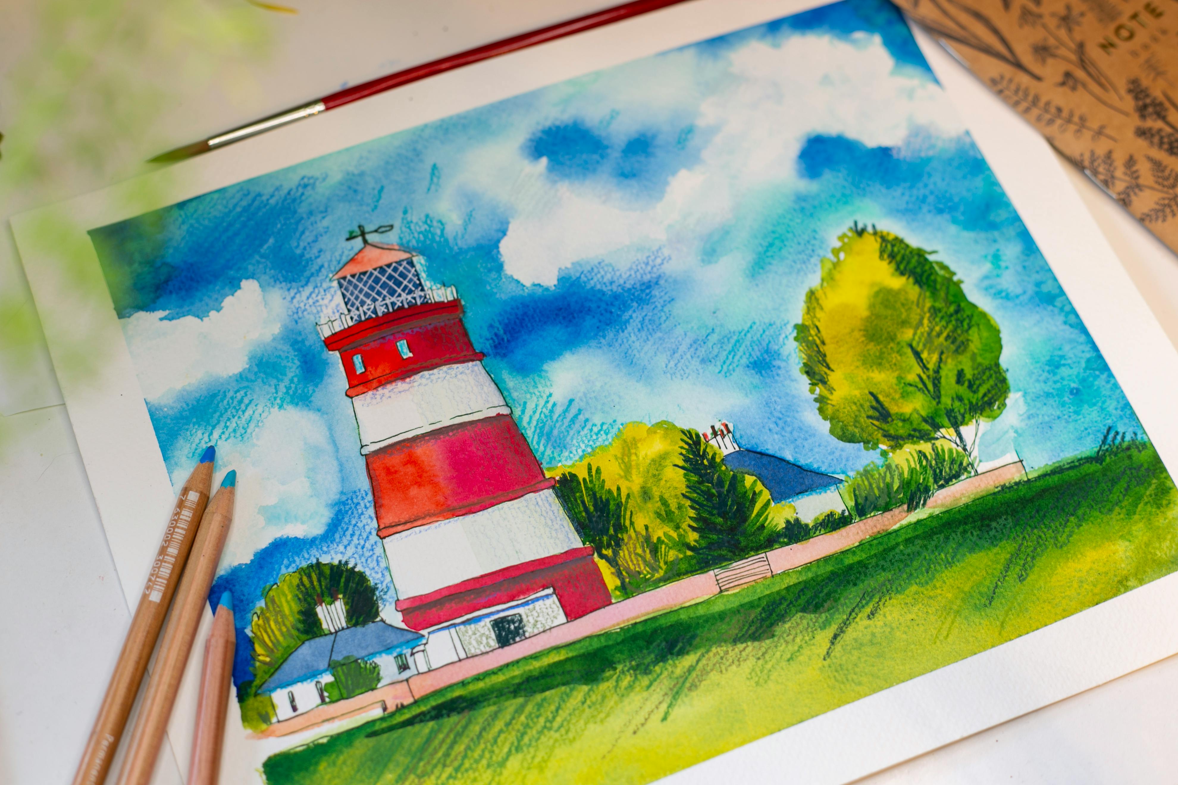 Croquis d'un phare | Source : Pexels