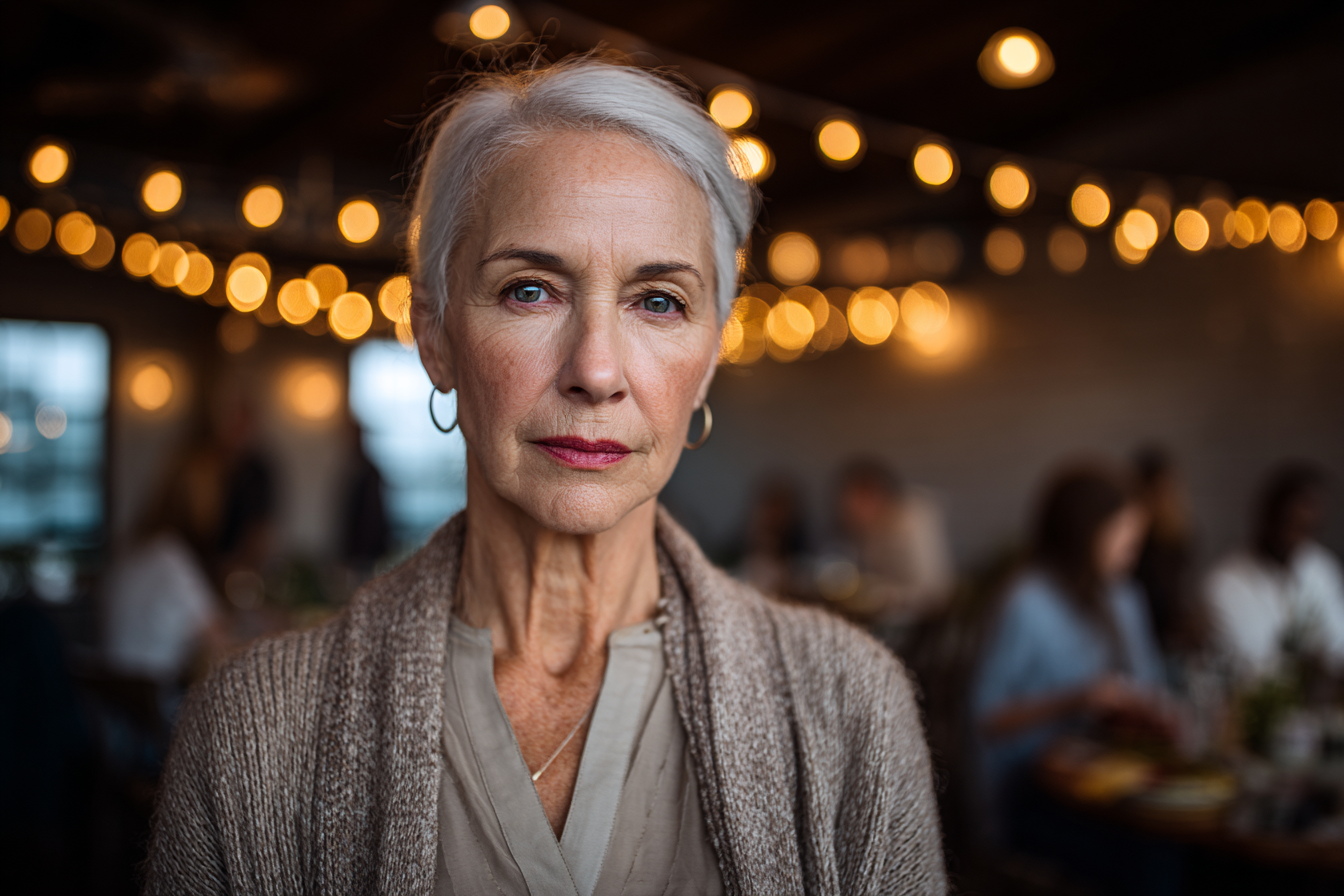 Une femme debout dans un restaurant | Source : Midjourney