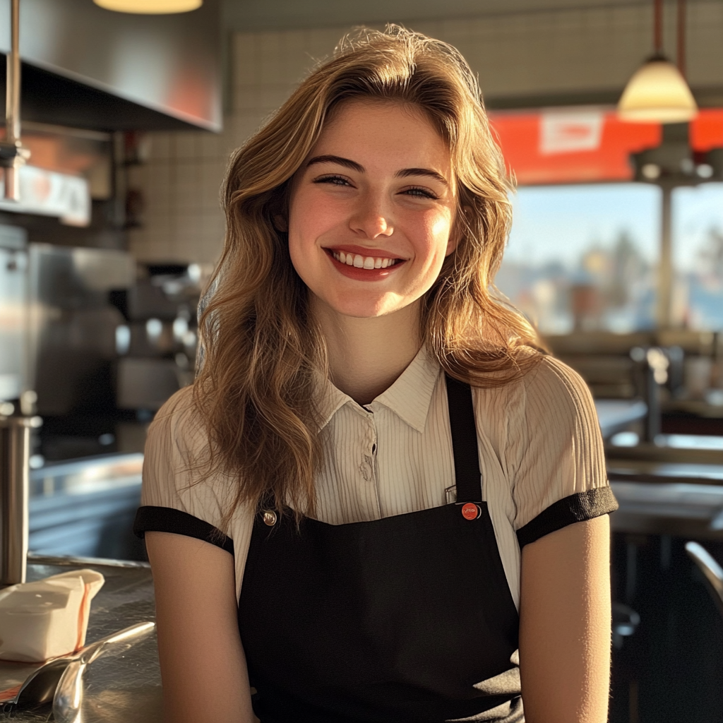 Une serveuse souriante | Source : Midjourney