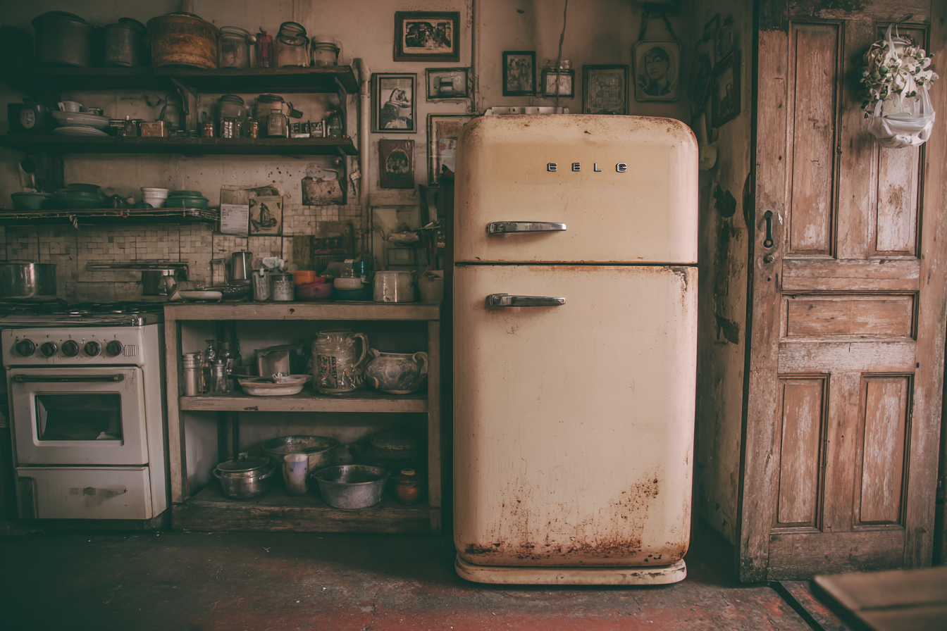 Un réfrigérateur dans une cuisine | Source : Midjourney
