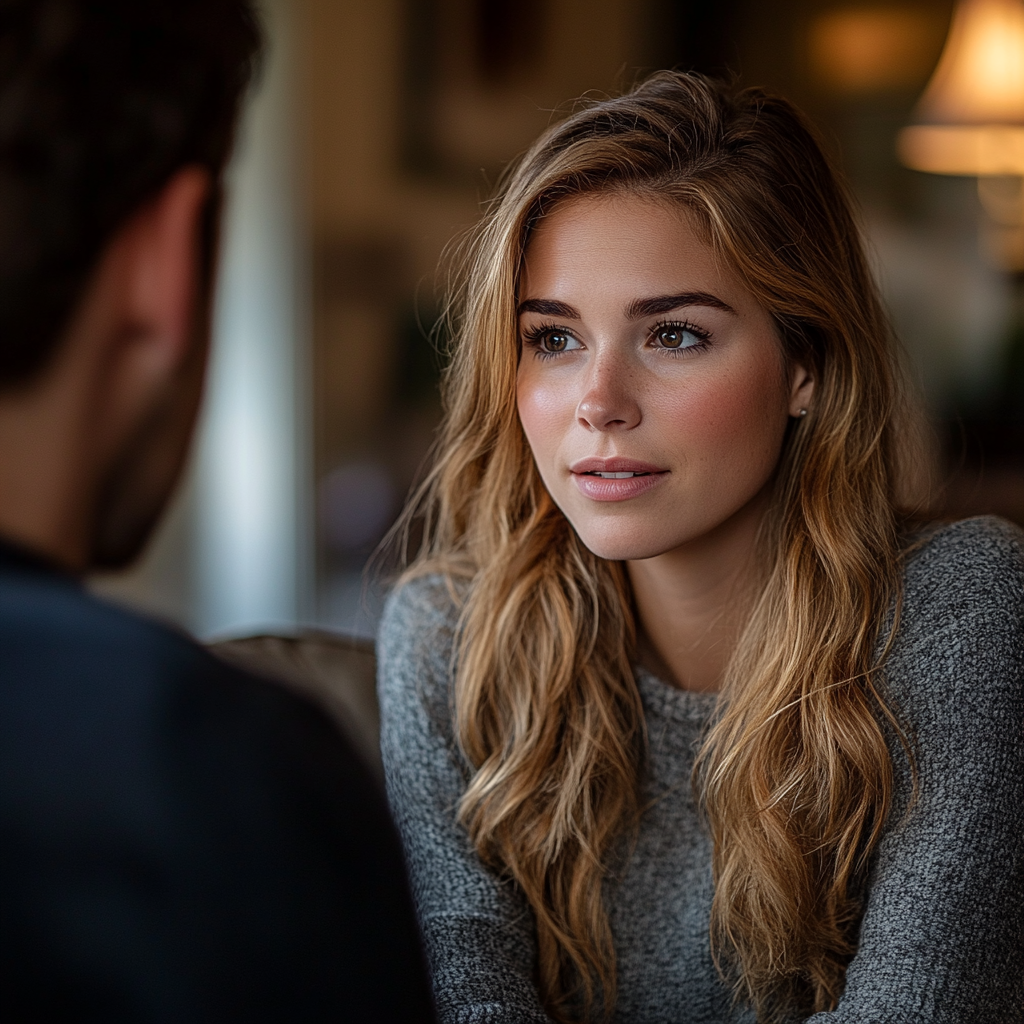 Une femme qui parle à son mari | Source : Midjourney