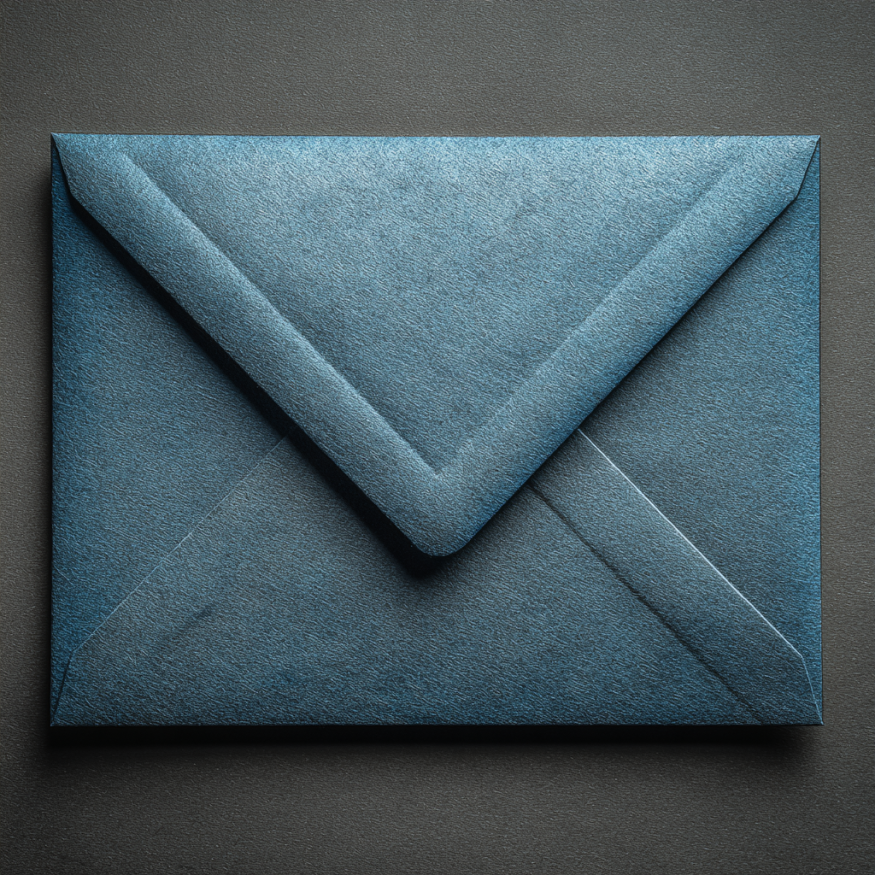 Une enveloppe bleue | Source : Midjourney