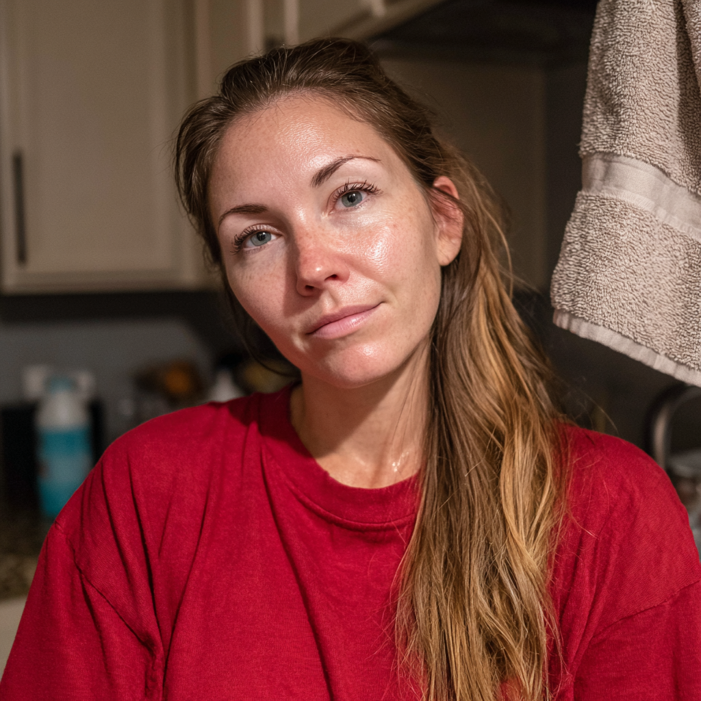 Une femme debout dans une cuisine | Source : Midjourney