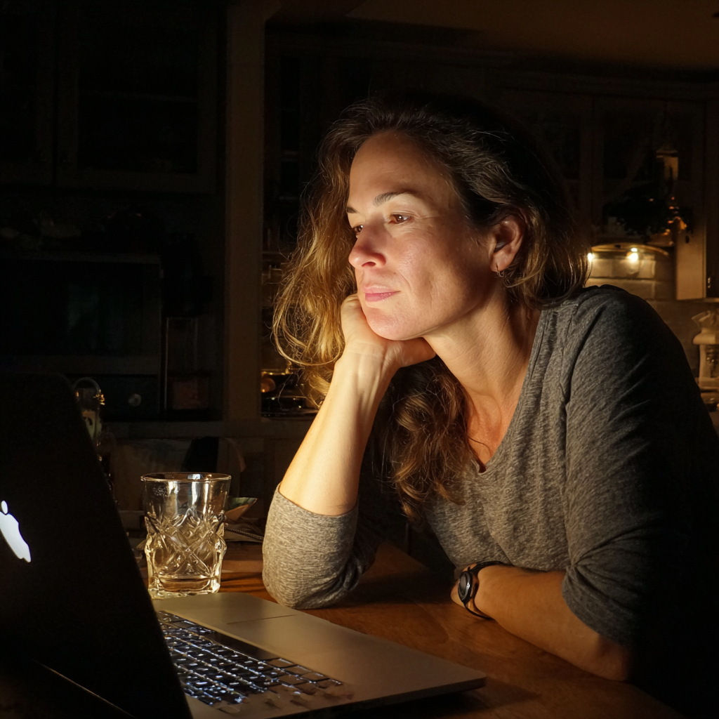 Une femme qui travaille de nuit | Source : Midjourney