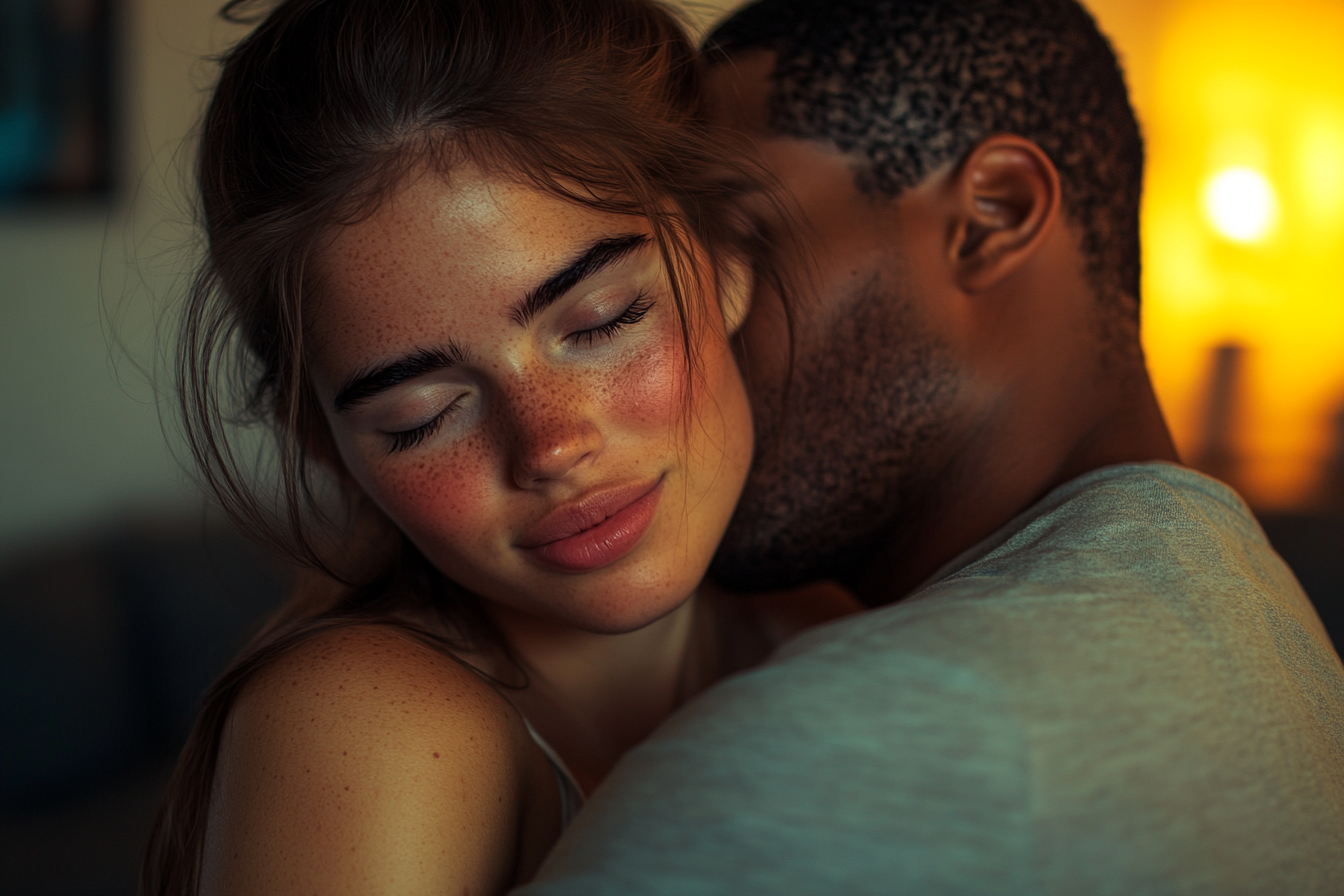 Un couple qui s'enlace | Source : Midjourney