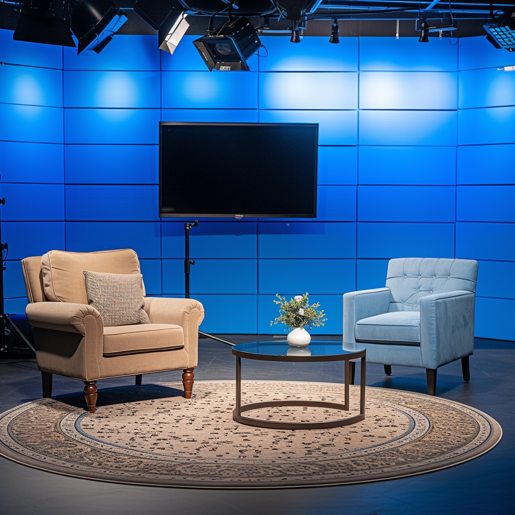 Un cadre de talk-show | Source : Midjourney